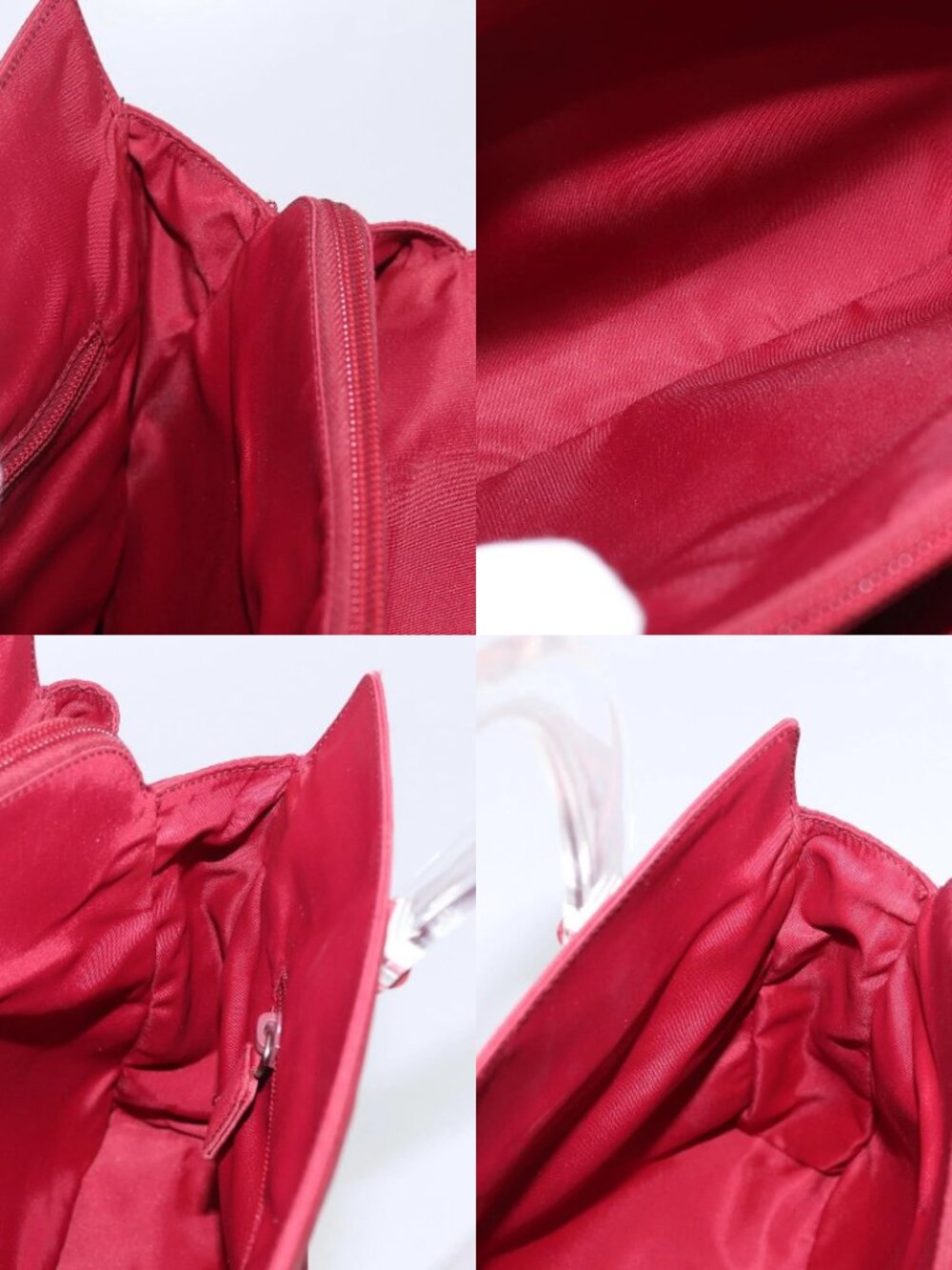 PRADA Hand Bag Nylon Red Auth ti3669 - Picture 14 of 15